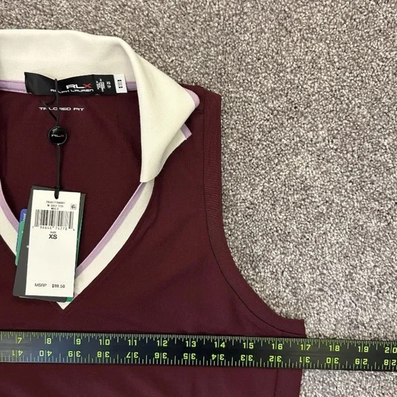Ralph Lauren RLX Tailored Fit Sleeveless Polo Shirt Top Womens Size XS - NWT $98 - Picture 7 of 15